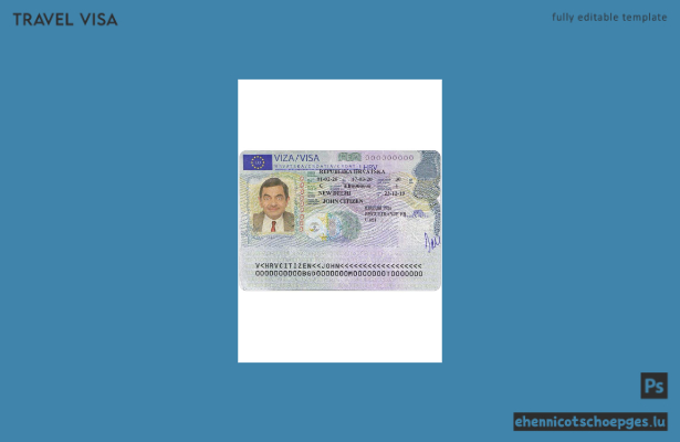 Beispiel für ein Schengen-Visum für Kroatien